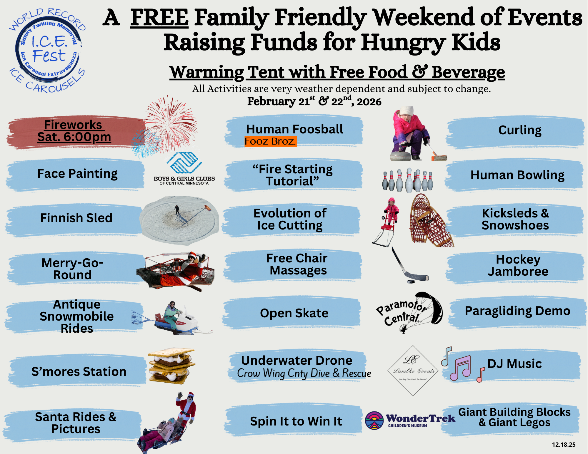 2026 Activities Lineup